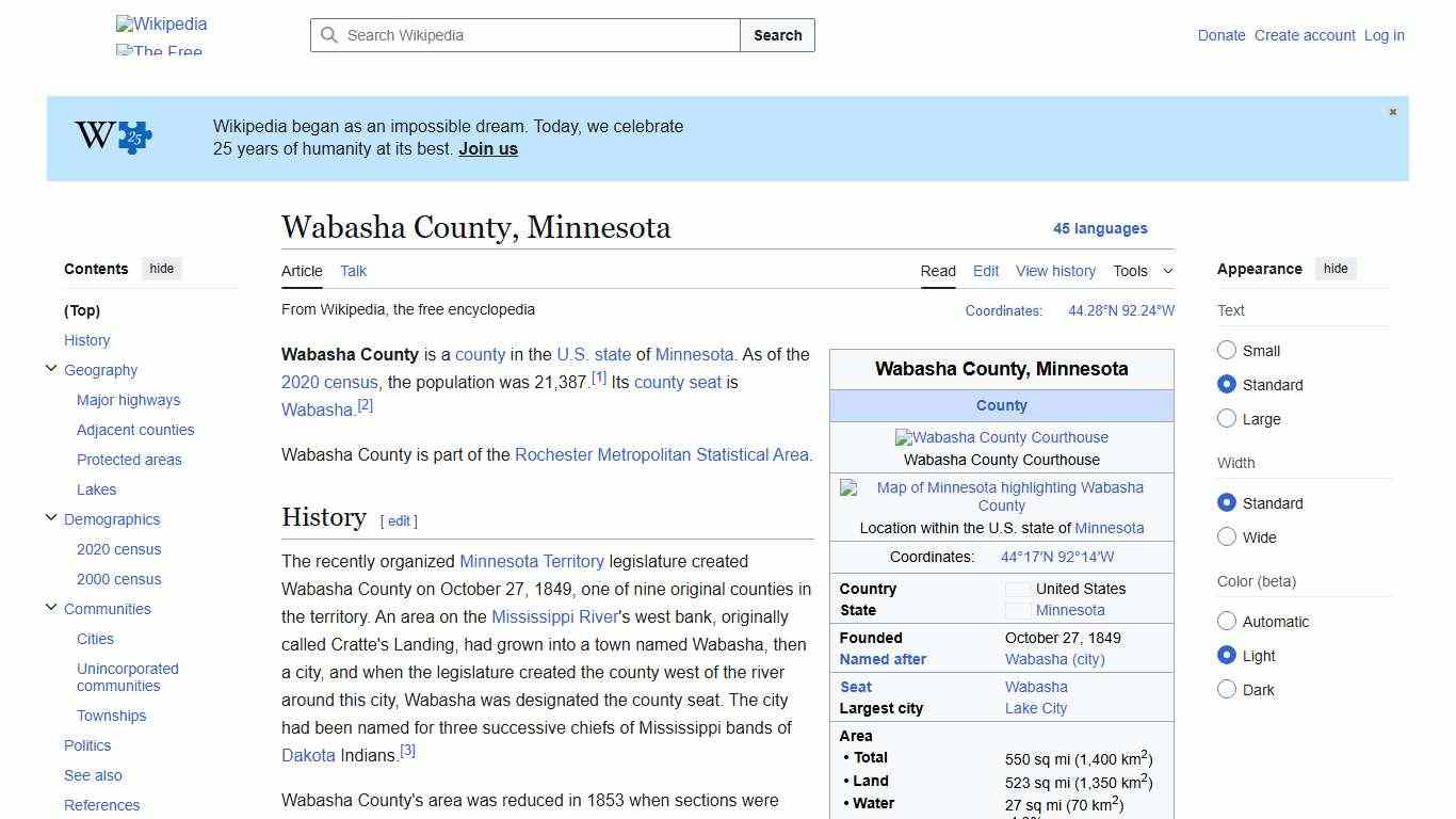 Wabasha County, Minnesota - Wikipedia